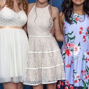 Off White Semi-Formal Dress